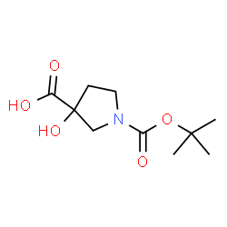 ChemSpider 2D Image | 1-[(tert-Butoxy)carbonyl]-3-hydroxypyrrolidine-3-carboxylic acid | C10H17NO5