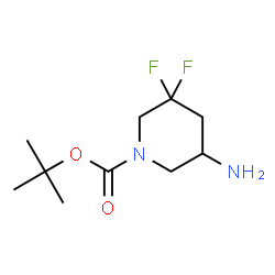ChemSpider 2D Image | tert-butyl 5-amino-3,3-difluoropiperidine-1-carboxylate | C10H18F2N2O2
