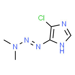 ChemSpider 2D Image | 4-Chloro-5-[(1E)-3,3-dimethyl-1-triazen-1-yl]-1H-imidazole | C5H8ClN5
