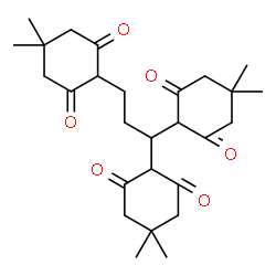 ChemSpider 2D Image | 2,2',2''-(1,1,3-Propanetriyl)tris(5,5-dimethyl-1,3-cyclohexanedione) | C27H38O6