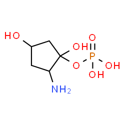 ChemSpider 2D Image | 2-Amino-1,4-dihydroxycyclopentyl dihydrogen phosphate | C5H12NO6P