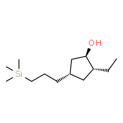 ChemSpider 2D Image | (1R,2R,4S)-2-Ethyl-4-[3-(trimethylsilyl)propyl]cyclopentanol | C13H28OSi