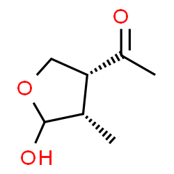 ChemSpider 2D Image | 1-[(3R,4S)-5-Hydroxy-4-methyltetrahydro-3-furanyl]ethanone | C7H12O3