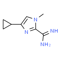 ChemSpider 2D Image | 4-Cyclopropyl-1-methyl-1H-imidazole-2-carboxamidine | C8H12N4