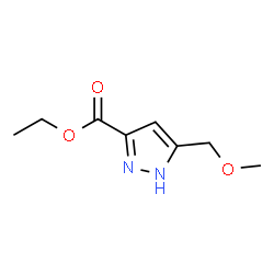 ChemSpider 2D Image | Ethyl 5-(methoxymethyl)-1H-pyrazole-3-carboxylate | C8H12N2O3
