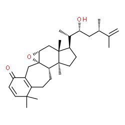 ChemSpider 2D Image | (9beta,11alpha,22R)-22-Hydroxy-4,4,14-trimethyl-9,11-epoxy-9,19-cyclo-9,10-secoergosta-2,5(10),25-trien-1-one | C31H46O3