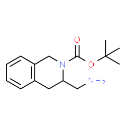 ChemSpider 2D Image | tert-butyl 3-(aminomethyl)-3,4-dihydroisoquinoline-2(1H)-carboxylate | C15H22N2O2