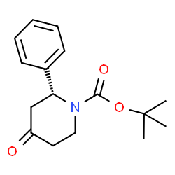 ChemSpider 2D Image | 2-Methyl-2-propanyl (2R)-4-oxo-2-phenyl-1-piperidinecarboxylate | C16H21NO3
