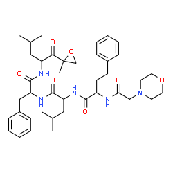 ChemSpider 2D Image | N-{2-[(4-Morpholinylacetyl)amino]-4-phenylbutanoyl}leucyl-N-[4-methyl-1-(2-methyl-2-oxiranyl)-1-oxo-2-pentanyl]phenylalaninamide | C40H57N5O7