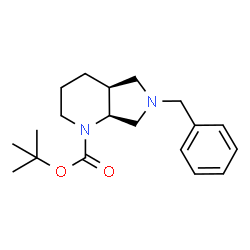 ChemSpider 2D Image | 2-Methyl-2-propanyl (4aS,7aS)-6-benzyloctahydro-1H-pyrrolo[3,4-b]pyridine-1-carboxylate | C19H28N2O2
