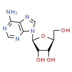 ChemSpider 2D Image | 9-(beta-L-Ribofuranosyl)-9H-purin-6-amine | C10H13N5O4