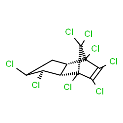 ChemSpider 2D Image | (1S,2S,3R,6S,7S)-1,3,4,7,8,9,10,10-Octachlorotricyclo[5.2.1.0~2,6~]dec-8-ene | C10H6Cl8