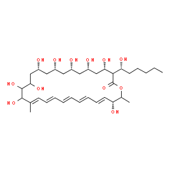 ChemSpider 2D Image | (4S,6S,8S,10R,12R,17E,19E,21E,23E,25E,27R)-4,6,8,10,12,14,15,16,27-Nonahydroxy-3-[(1R)-1-hydroxyhexyl]-17,28-dimethyloxacyclooctacosa-17,19,21,23,25-pentaen-2-one | C35H58O12