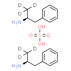 ChemSpider 2D Image | (2S)-1-Phenyl-2-(3,3,3-~2~H_3_)propanamine sulfate (2:1) | C18H22D6N2O4S