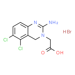 ChemSpider 2D Image | (2-Amino-5,6-dichloro-3(4H)-quinazolinyl)acetic acid hydrobromide (1:1) | C10H10BrCl2N3O2
