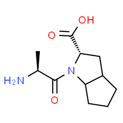 ChemSpider 2D Image | (2S)-1-[(2S)-2-Aminopropanoyl]octahydrocyclopenta[b]pyrrole-2-carboxylic acid | C11H18N2O3