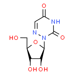 ChemSpider 2D Image | 2-(beta-D-Ribofuranosyl)-1,2,4-triazine-3,5(2H,4H)-dione | C8H11N3O6
