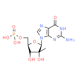 ChemSpider 2D Image | 2'-C-Methylguanosine 5'-(dihydrogen phosphate) | C11H16N5O8P