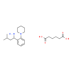 ChemSpider 2D Image | Hexanedioic acid - 3-methyl-1-[2-(1-piperidinyl)phenyl]-1-butanamine (1:1) | C22H36N2O4