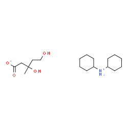 ChemSpider 2D Image | N-Cyclohexylcyclohexanaminium 3,5-dihydroxy-3-methylpentanoate | C18H35NO4