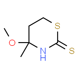 ChemSpider 2D Image | 4-Methoxy-4-methyl-1,3-thiazinane-2-thione | C6H11NOS2