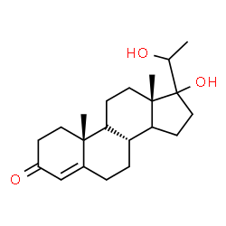 ChemSpider 2D Image | (9xi,14xi,17xi)-17,20-Dihydroxypregn-4-en-3-one | C21H32O3