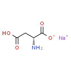 ChemSpider 2D Image | Sodium (2R)-2-amino-3-carboxypropanoate | C4H6NNaO4