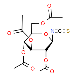 ChemSpider 2D Image | (5xi)-2,3,4,6-Tetra-O-acetyl-N-(thioxomethylene)-beta-D-xylo-hexopyranosylamine | C15H19NO9S