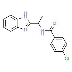 ChemSpider 2D Image | N-[1-(1H-Benzimidazol-2-yl)ethyl]-4-chlorobenzamide | C16H14ClN3O