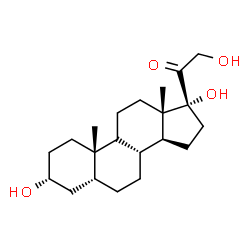 ChemSpider 2D Image | (3alpha,5beta,9xi)-3,17,21-Trihydroxypregnan-20-one | C21H34O4