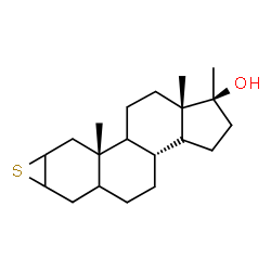 ChemSpider 2D Image | (9xi,14xi,17beta)-17-Methyl-2,3-epithioandrostan-17-ol | C20H32OS