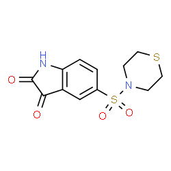 ChemSpider 2D Image | 5-(Thiomorpholinosulfonyl)indoline-2,3-dione | C12H12N2O4S2
