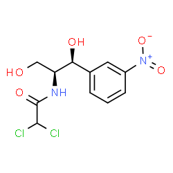 ChemSpider 2D Image | 2,2-Dichloro-N-[(1S,2S)-1,3-dihydroxy-1-(3-nitrophenyl)-2-propanyl]acetamide | C11H12Cl2N2O5