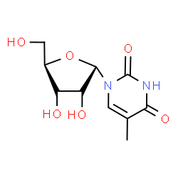 ChemSpider 2D Image | 5-Methyluridine | C10H14N2O6