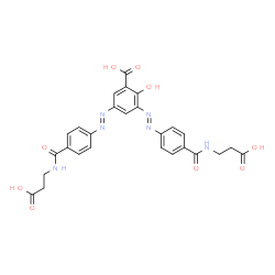 ChemSpider 2D Image | (E,E)-3,5-di-(4-(2-carboxyethylcarbamoyl)phenylazo)salicylic acid | C27H24N6O9