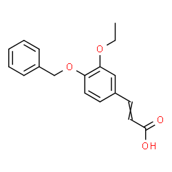 ChemSpider 2D Image | 3-[4-(Benzyloxy)-3-ethoxyphenyl]acrylic acid | C18H18O4