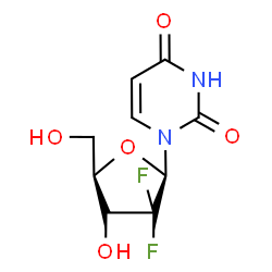 ChemSpider 2D Image | 2'-Deoxy-2',2'-difluorouridine | C9H10F2N2O5