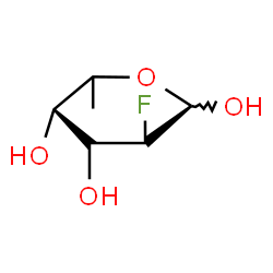 ChemSpider 2D Image | (5xi)-2,6-Dideoxy-2-fluoro-D-arabino-hexopyranose | C6H11FO4