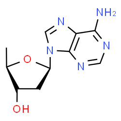 ChemSpider 2D Image | 2',5'-Dideoxyadenosine | C10H13N5O2
