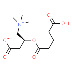 ChemSpider 2D Image | (3S)-3-[(4-Carboxybutanoyl)oxy]-4-(trimethylammonio)butanoate | C12H21NO6