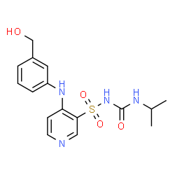 ChemSpider 2D Image | 4-{[3-(Hydroxymethyl)phenyl]amino}-N-(isopropylcarbamoyl)-3-pyridinesulfonamide | C16H20N4O4S