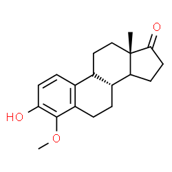 ChemSpider 2D Image | (9xi,14xi)-3-Hydroxy-4-methoxyestra-1,3,5(10)-trien-17-one | C19H24O3