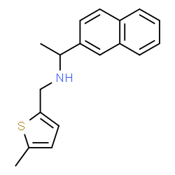 ChemSpider 2D Image | N-[(5-Methyl-2-thienyl)methyl]-1-(2-naphthyl)ethanamine | C18H19NS
