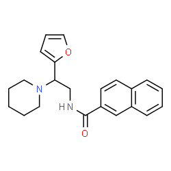 ChemSpider 2D Image | N-[2-(2-Furyl)-2-(1-piperidinyl)ethyl]-2-naphthamide | C22H24N2O2