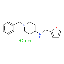 ChemSpider 2D Image | 1-Benzyl-N-(2-furylmethyl)-4-piperidinamine dihydrochloride | C17H24Cl2N2O