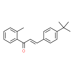 ChemSpider 2D Image | (2E)-1-(2-Methylphenyl)-3-[4-(2-methyl-2-propanyl)phenyl]-2-propen-1-one | C20H22O