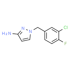 ChemSpider 2D Image | 1-(3-Chloro-4-fluorobenzyl)-1H-pyrazol-3-amine | C10H9ClFN3