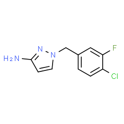 ChemSpider 2D Image | 1-(4-Chloro-3-fluorobenzyl)-1H-pyrazol-3-amine | C10H9ClFN3