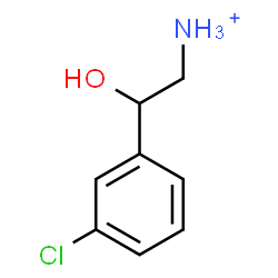 ChemSpider 2D Image | 2-(3-Chlorophenyl)-2-hydroxyethanaminium | C8H11ClNO