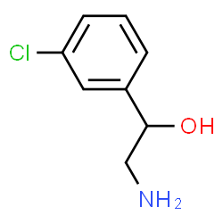 ChemSpider 2D Image | 2-Amino-1-(3-chlorophenyl)ethanol | C8H10ClNO